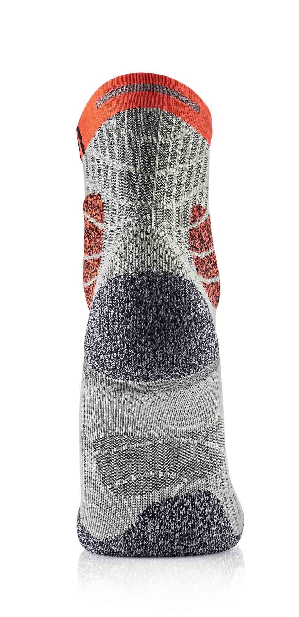 Trail running socks - Winter Trail Protect white/orange - Image 5