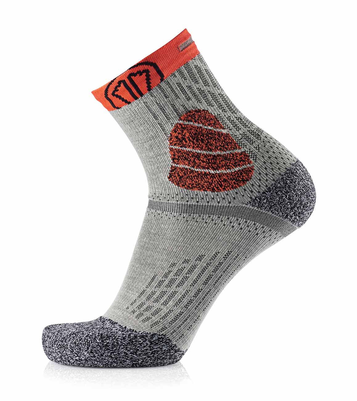 Trail running socks - Winter Trail Protect white/orange - Image 4