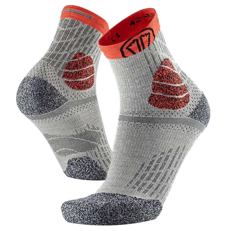Trail running socks - Winter Trail Protect white/orange - Image 3