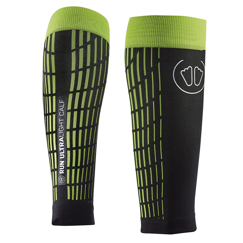 Run Feel socks + Ultralight Run Calf sleeves black/yellow - Image 5